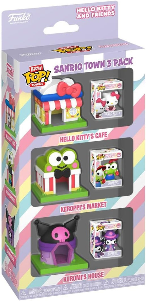 Funko Pop! Bitty Town 3-Pack: Sanrio Town | Collectable Vinyl Figure, Gift Idea, Official Merchandise, Toys for Kids & Adults, Anime Fans, Model Figure for Collectors