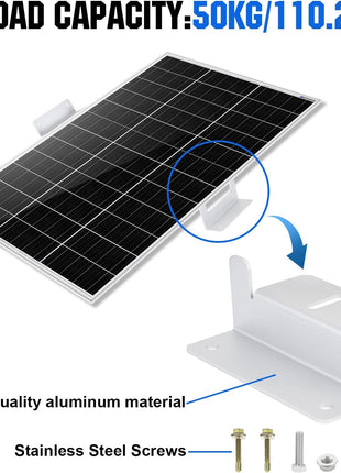 ECO-WORTHY 16 Units Solar Panel Mounting Brackets,Z Bracket Sets Lightweight Aluminum Corrosion-Free for RV, Trailer, Boat, Yachs, Wall and Other Off Gird Roof,4 Set of 4 Units