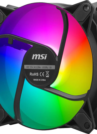 MSI MPG F120 ARGB-3B - 1200 RPM, 120mm, Anit-Vibration ARGB Fans
