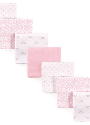 Luvable Friends Unisex Baby Cotton Flannel Receiving Blankets, Basic Elephant 7-Pack, One Size
