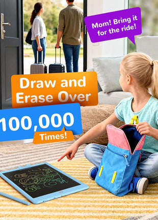 KOKODI LCD Writing Tablet, Gifts for 3 Years Old Boys and Girls,10 Inch Colorful Doodle Board Drawing Tablet, Erasable Reusable Electronic Drawing Pads, Educational and Learning Toys for Kids