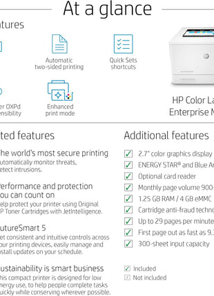 HP Color LaserJet Enterprise M455dn Duplex Printer (3PZ95A)
