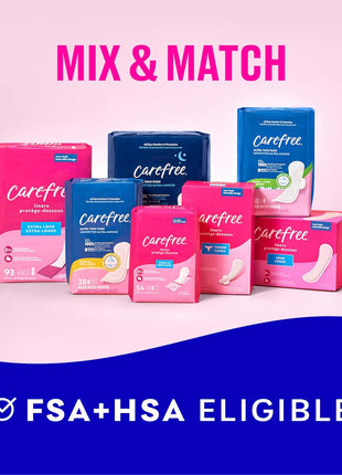 Carefree Panty Liners for Women, Regular, Unscented, 120 ct