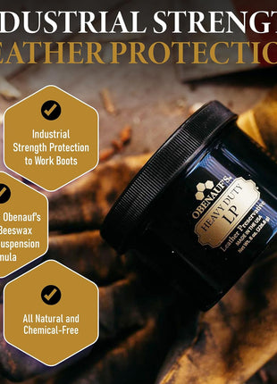 Obenauf's Heavy Duty LP Leather Conditioner Natural Oil Beeswax Formula (8oz)