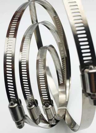 4" (Diameter) Adjustable 304 Stainless Steel Duct Clamps Hose Clamp Pipe Clamp Air Ducting Clamp worm drive hose clamps (4Pcs, 91mm-114mm)