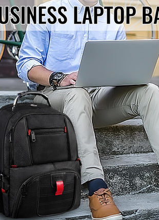 YOREPEK Large Laptop Backpack for Men, Heavy Duty Travel Backpack | Carry On Flight Approved, 17 Inch College Work Bookbag, Water Resistant Business Backpack for Men Women mochilas para hombres