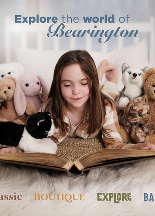 Bearington Collection Baby Touchdown, 5.5 Inch Plush Stuffed Baby Football Soft Ring Rattle