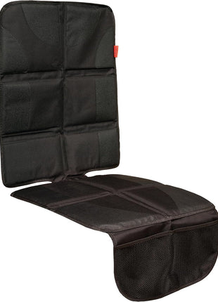 Lusso Gear Car Seat Protector for Baby Car Seat - Thick Padding - Seat Protector Under Baby Car Seat with 2 Mesh Storage Pockets - Black Waterproof Baby Car Seat Protector - Non-Slip Padded Backing