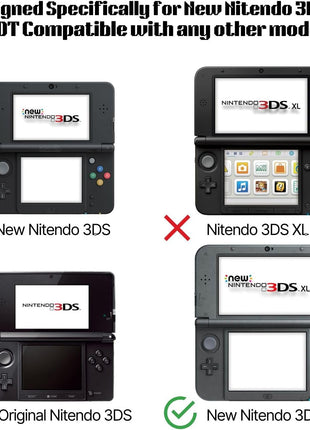 TNP Case Compatible with New Nintendo 3DS XL LL 2015 - Ultra Clear Crystal Transparent Hard Shell Protective Case Cover Skin for New Nintendo 3DS XL / 3DS LL 2015