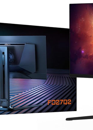 GIGABYTE - AORUS FO27Q2 (SA) - 27 inch QD-OLED Gaming Monitor - QHD 2560x1440-240Hz - 0.03ms GTG - AMD FreeSync Premium Pro - Type C KVM - HDMI, DP, Type C - Height Adjustable - Black