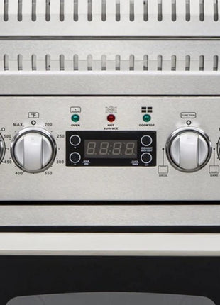 Avanti Electric Range Oven ELITE Series Compact Design, 2-Cu.Ft. Capacity with 4 Coil Burners, Framed Glass Oven Door, Storage Drawer and Broiler with Pan, 20-Inch, Stainless Steel