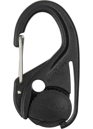 Nite Ize CamJam Cord Tightener - Tie Down Rope Tightener with Carabiner Clip - Lightweight Utility Cord Tightener for Camping Accessories & Hiking Gear - 4 Pack