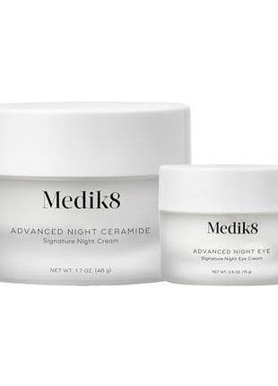 Medik8 Advanced Night Eye Cream Duo, Peptide & Caffeine Overnight Under Eye Moisturizer Set - 2 pc