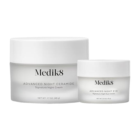 Medik8 Advanced Night Eye Cream Duo, Peptide & Caffeine Overnight Under Eye Moisturizer Set - 2 pc
