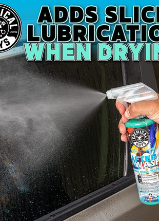 Chemical Guys HOL424 After Wash Sprayable Gloss Boosting Car Wash Drying Aid (Helps Reduce Water Spots, 16 fl oz) Super Dry Kit with Premium Microfiber Drying Towels, 24 inchx16 inch (3 Pack)