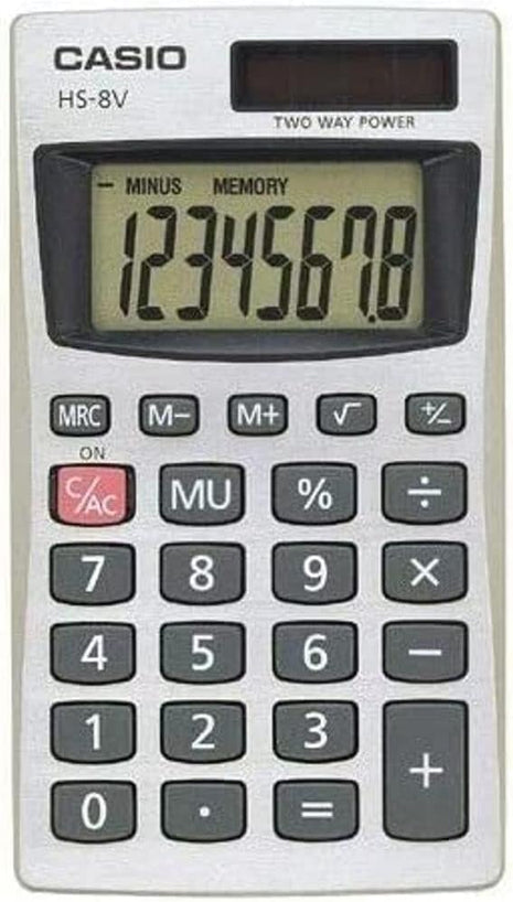 Casio HS-8V Hand-Held Solar Calculator