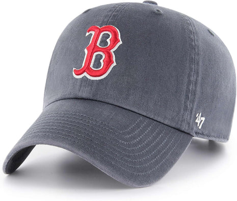 47 Brand MLB Vintage Navy Primary Logo Clean Up Adjustable Baseball Cap Hat, Adult One Size Fits All