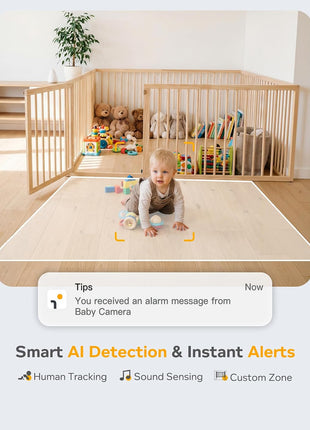 ARENTI Baby Monitor with Camera and Audio, 4MP Video Baby Monitor with 5inch Screen, Dual-Band 2.4G/5G WiFi with App, Cry & Motion Detection, Auto Tracking, Temp&Humidity Sensor, Night Vision,2-Way Talk