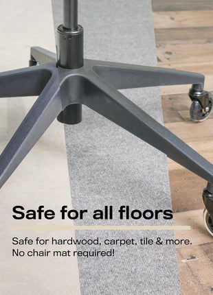 The Office Oasis Original Rollerblade Office Chair Wheels (As Seen On PBS) - Incredibly Smooth & Quiet Casters - Safe for Hardwood Floors & Carpet - Easy Installation with Universal Fit - Set of 5