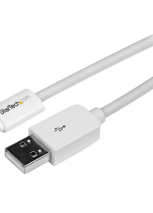 StarTech.com 3m (10ft) Long White Apple 8-pin Lightning Connector to USB Cable for iPhone / iPod / iPad - Charge and Sync Cable (USBLT3MW)