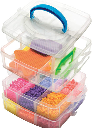 Perler Bead Large Organizer Stackable Storage Container Bead Trays, 3pc.