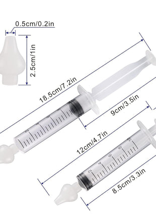 Nasal Syringe for Baby - 4PCS - Safe Silicon Baby Nasal Aspirator Qucik Syringe Nose Cleaner Rinsing Tool for Baby/Infant/Kid