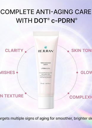 REJURAN Triple Radiance Cream, DOTTM c-PDRN® 0.2% Moisturizer, 1.69 fl oz