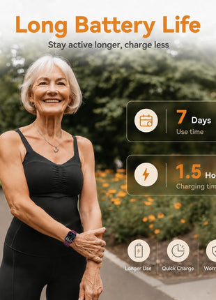 DAVIKO Fitness Tracker Senior Friendly No App/Phone Required, 1.83'' HD Touchscreen, Waterproof Fitness Watch with Heart Rate Sleep Monitor Activity Tracker, Pedometer watch, Smart Watch for Women Men