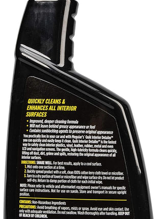 Meguiar's Quik Interior Detailer Cleaner - 24 Oz Spray Bottle