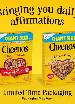 Cheerios, Heart Healthy Gluten Free Breakfast Cereal, Giant Size, 20 oz