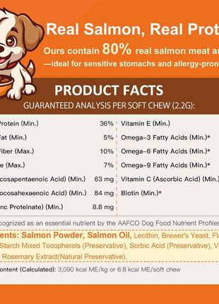 Probiotics for Dogs, Skin and Coat Supplement for Dogs Itchy Skin Relief with Omega 3
