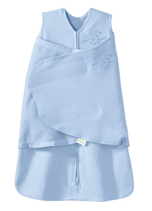 HALO 100% Cotton Sleepsack Swaddle, 3-Way Adjustable Wearable Blanket, TOG 1.5, Baby Blue, Newborn, 0-3 Months
