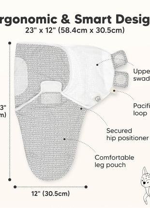 KeaBabies 3-Pack Organic Baby Swaddle Sleep Sacks - Swaddles for Newborns, Infant 0-3 Months, Baby Girls, Boys, Soft & Snug Newborn Sleep Sack, Nursery Swaddling Blankets (Nordic)