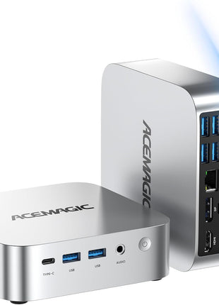 ACEMAGIC Mini Pc Windows 11 Pro, AMD Ryzen 4300U Processor up to 3.7 GHz Mini Computers, 16GB DDR4 256GB SSD, 4K Triple Display WiFi5 BT4.2 VESA Micro Small Pc for Business and Home, Mini Desktop