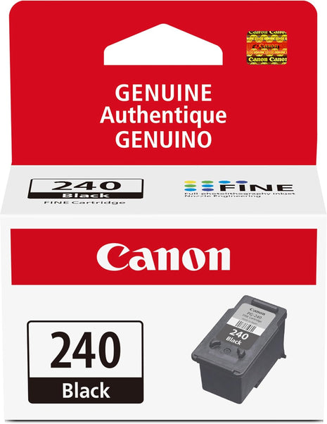 Canon PG-240 Genuine Black Ink Cartridge, Compatible with MG2120/3120/4120, MX512/432/472/372/392/522/532/452, MG2220/3220/4220/3520/3620, TS5120