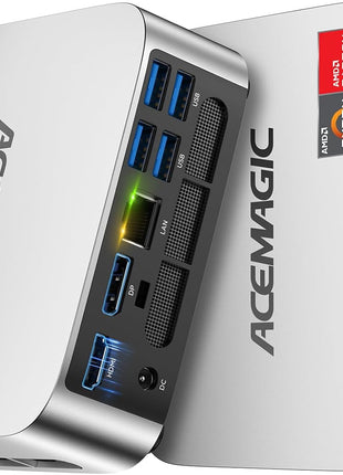 ACEMAGIC Mini PC Windows 11 Pro, AMD Ryzen 4300U(Beat 3500U/N150/N95, up to 3.7GHz), 16GB DDR4 RAM 512 SSD Mini Computers, 28W MAX Desktop 4K Triple Display/HDMI/WiFi/BT/LAN for Home Office Business