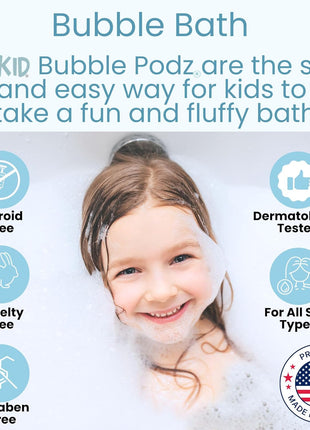 TruKid Bubble Podz Bubble Bath for Kids, Toddlers, & Babies, Tear Free Gentle & Refreshing Bath Bomb for Sensitive Skin with Natural Moisturizers, Non-Toxic, pH Balanced, Lavender Scent (24 Podz)