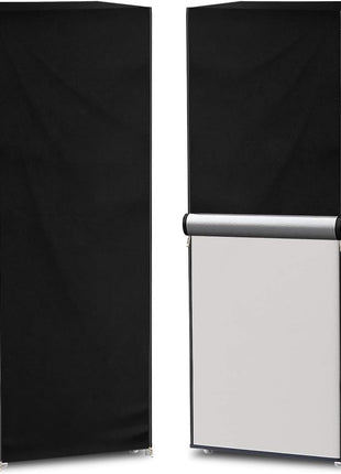 Outdoor Waterproof Refrigerator Covers for Outside Fridge,23"Wx23"Dx56"H | Heavy Duty 600D,Waterproof,Front Can Be Rolled-Up with Zippers For Patio Upright Freezer,Stand Up Fridge,Refrigerator,Black