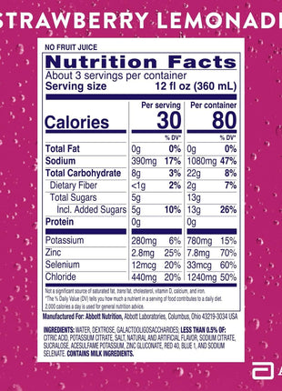 Pedialyte AdvancedCare Electrolyte Drink, Strawberry Lemonade | Hydration Drinks for Adults and Kids to Rapidly Restore Electrolytes, Nutrients for Immune Support, and Prebiotics