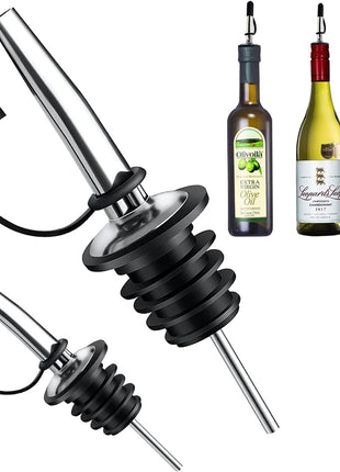 Pafusen 12 Pack Liquor Pour Spout With Dust Caps   Bottle Pourers for Alcohol, Olive Oil   Speed Pourers, Bar Bartender Accessories