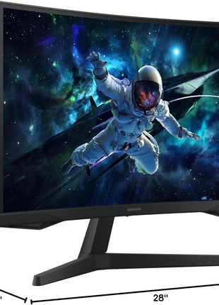 Samsung 32" Odyssey (G55C) Series QHD 1000R Curved Gaming Monitor, | 165Hz, 1ms(MPRT), HDR10, AMD Radeon FreeSync, Eye Care, Glare Free, Sharp Resolution (LS32CG550ENXZA)