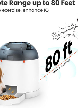 Potaroma Dog Puzzle Feeder Toy, Interactive IQ Training | Electronic Treat Dispenser, Automatic Rechargeable With Remote for Food Dispensing, All Breeds, 280ml Capacity