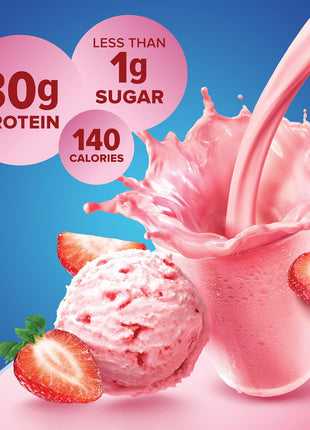 Pure Protein Strawberry Protein Shake, 30g Complete Protein, Ready to Drink and Keto-Friendly, Vitamins A, C, D, and E plus Zinc to Support Immune Health, 11oz Bottles, 12 Pack