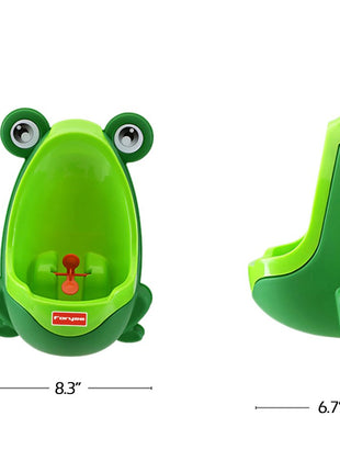 Foryee Cute Frog Potty Training Urinal for Boys with Funny Aiming Target - Blackish Green