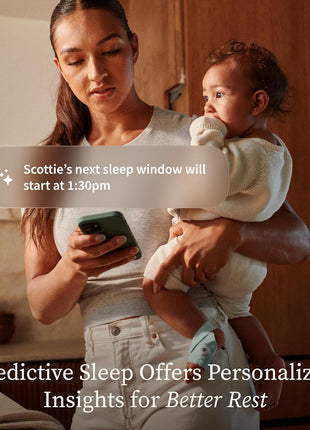 Owlet Dream Sock Smart Wearable Baby Monitor Tracks Heart Rate & Oxygen in Real Time Parents Receive Alerts, Sleep Insights & More via App - Mint