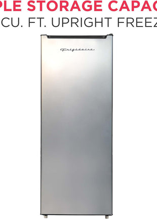 Frigidaire EFRF694, 6.5 cu ft, Upright Freezer, Platinum Series, Stainless steel