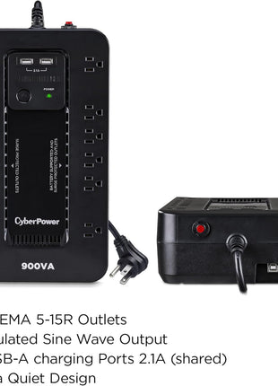 CyberPower ST900U Standby UPS Battery Backup and Surge Protector