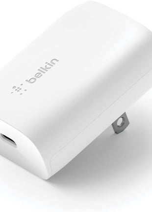Belkin 30W Compact USB C Charger Block, Fast Charging for Travel | USB-C Power Delivery PPS, Samsung Galaxy S25, iPhone 17, Air, Pro Max, iPad, AirPods, Apple Watch
