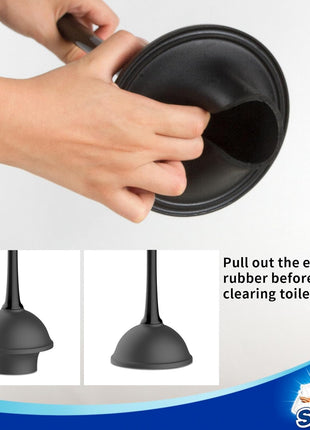MR.SIGA Toilet Plunger and Bowl Brush Combo for Bathroom Cleaning, Black, 1 Set