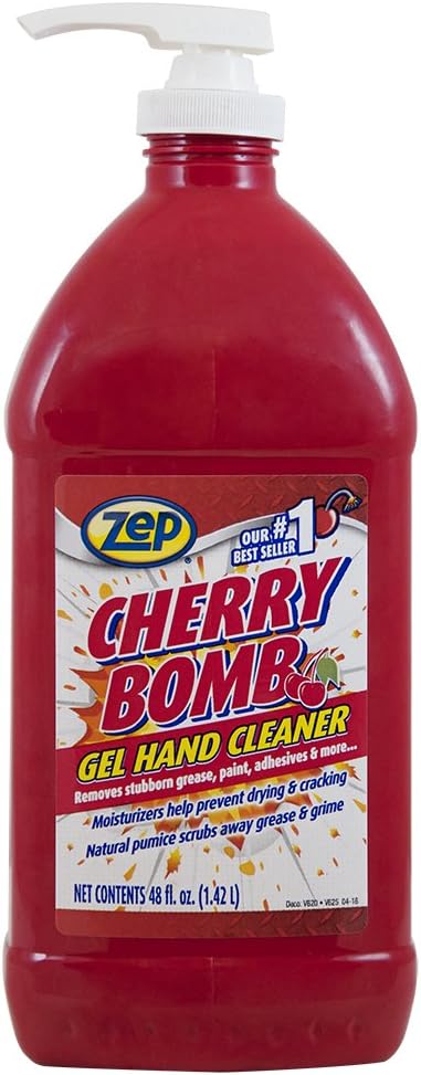 Zep Cherry Bomb Hand Cleaner - 48 Ounce - Volcanic Rock and Emollients - Perfect for Mechanics and DIY'ers